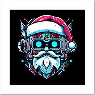AI Santa Claus Robot NHI Christmas Posters and Art